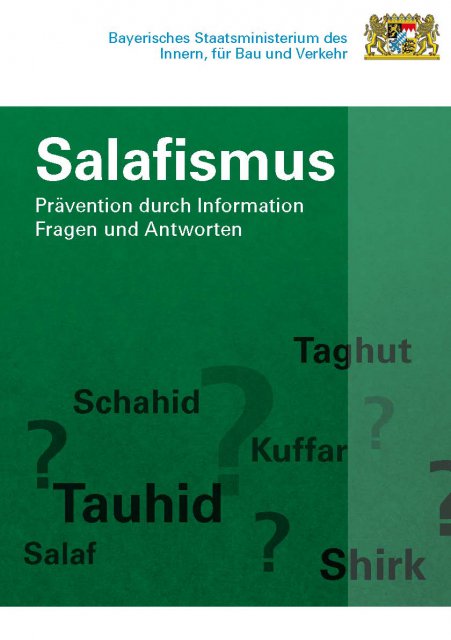Salafismus - Broschüre des Innenministeriums