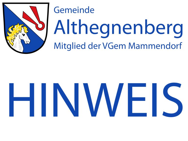 Themenbutton Althegnenberg - Hinweis